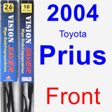 Front Wiper Blade Pack for 2004 Toyota Prius - Vision Saver