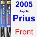 Front Wiper Blade Pack for 2005 Toyota Prius - Vision Saver