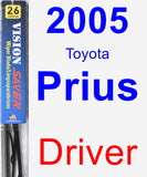 Driver Wiper Blade for 2005 Toyota Prius - Vision Saver