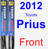 Front Wiper Blade Pack for 2012 Toyota Prius - Vision Saver