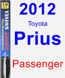Passenger Wiper Blade for 2012 Toyota Prius - Vision Saver