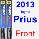 Front Wiper Blade Pack for 2013 Toyota Prius - Vision Saver