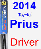 Driver Wiper Blade for 2014 Toyota Prius - Vision Saver