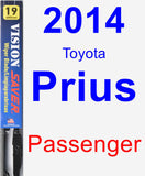 Passenger Wiper Blade for 2014 Toyota Prius - Vision Saver