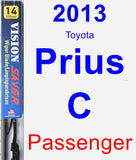 Passenger Wiper Blade for 2013 Toyota Prius C - Vision Saver