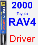 Driver Wiper Blade for 2000 Toyota RAV4 - Vision Saver