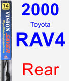 Rear Wiper Blade for 2000 Toyota RAV4 - Vision Saver