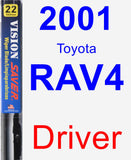 Driver Wiper Blade for 2001 Toyota RAV4 - Vision Saver