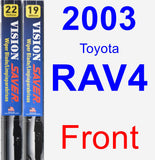 Front Wiper Blade Pack for 2003 Toyota RAV4 - Vision Saver