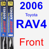 Front Wiper Blade Pack for 2006 Toyota RAV4 - Vision Saver