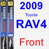Front Wiper Blade Pack for 2009 Toyota RAV4 - Vision Saver
