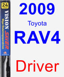 Driver Wiper Blade for 2009 Toyota RAV4 - Vision Saver