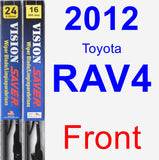 Front Wiper Blade Pack for 2012 Toyota RAV4 - Vision Saver