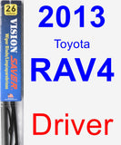 Driver Wiper Blade for 2013 Toyota RAV4 - Vision Saver