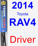 Driver Wiper Blade for 2014 Toyota RAV4 - Vision Saver