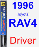 Driver Wiper Blade for 1996 Toyota RAV4 - Vision Saver