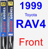 Front Wiper Blade Pack for 1999 Toyota RAV4 - Vision Saver