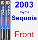 Front Wiper Blade Pack for 2003 Toyota Sequoia - Vision Saver