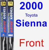 Front Wiper Blade Pack for 2000 Toyota Sienna - Vision Saver