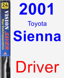 Driver Wiper Blade for 2001 Toyota Sienna - Vision Saver