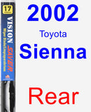 Rear Wiper Blade for 2002 Toyota Sienna - Vision Saver