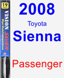 Passenger Wiper Blade for 2008 Toyota Sienna - Vision Saver