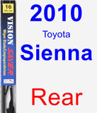 Rear Wiper Blade for 2010 Toyota Sienna - Vision Saver