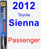 Passenger Wiper Blade for 2012 Toyota Sienna - Vision Saver