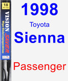 Passenger Wiper Blade for 1998 Toyota Sienna - Vision Saver