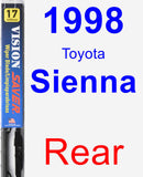 Rear Wiper Blade for 1998 Toyota Sienna - Vision Saver