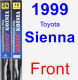 Front Wiper Blade Pack for 1999 Toyota Sienna - Vision Saver