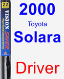 Driver Wiper Blade for 2000 Toyota Solara - Vision Saver