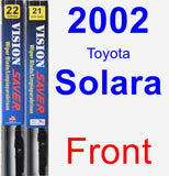 Front Wiper Blade Pack for 2002 Toyota Solara - Vision Saver