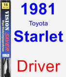 Driver Wiper Blade for 1981 Toyota Starlet - Vision Saver