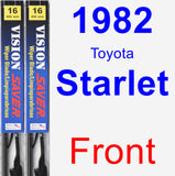 Front Wiper Blade Pack for 1982 Toyota Starlet - Vision Saver