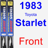 Front Wiper Blade Pack for 1983 Toyota Starlet - Vision Saver