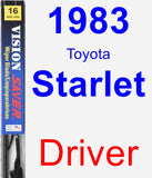 Driver Wiper Blade for 1983 Toyota Starlet - Vision Saver