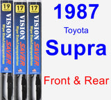 Front & Rear Wiper Blade Pack for 1987 Toyota Supra - Vision Saver