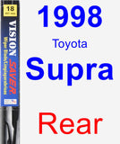 Rear Wiper Blade for 1998 Toyota Supra - Vision Saver