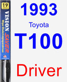 Driver Wiper Blade for 1993 Toyota T100 - Vision Saver