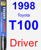 Driver Wiper Blade for 1998 Toyota T100 - Vision Saver