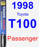 Passenger Wiper Blade for 1998 Toyota T100 - Vision Saver