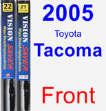 Front Wiper Blade Pack for 2005 Toyota Tacoma - Vision Saver