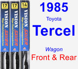 Front & Rear Wiper Blade Pack for 1985 Toyota Tercel - Vision Saver