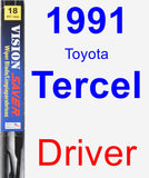 Driver Wiper Blade for 1991 Toyota Tercel - Vision Saver