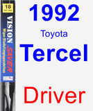 Driver Wiper Blade for 1992 Toyota Tercel - Vision Saver
