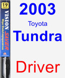 Driver Wiper Blade for 2003 Toyota Tundra - Vision Saver