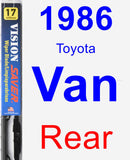 Rear Wiper Blade for 1986 Toyota Van - Vision Saver