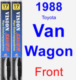 Front Wiper Blade Pack for 1988 Toyota Van Wagon - Vision Saver