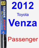 Passenger Wiper Blade for 2012 Toyota Venza - Vision Saver